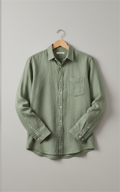 Casual Linen Long Sleeve Shirt (Demo)