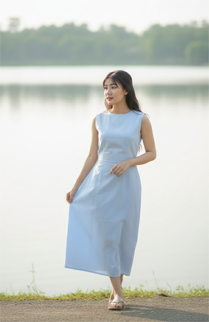 Cotton Summer Midi Dress (Demo)