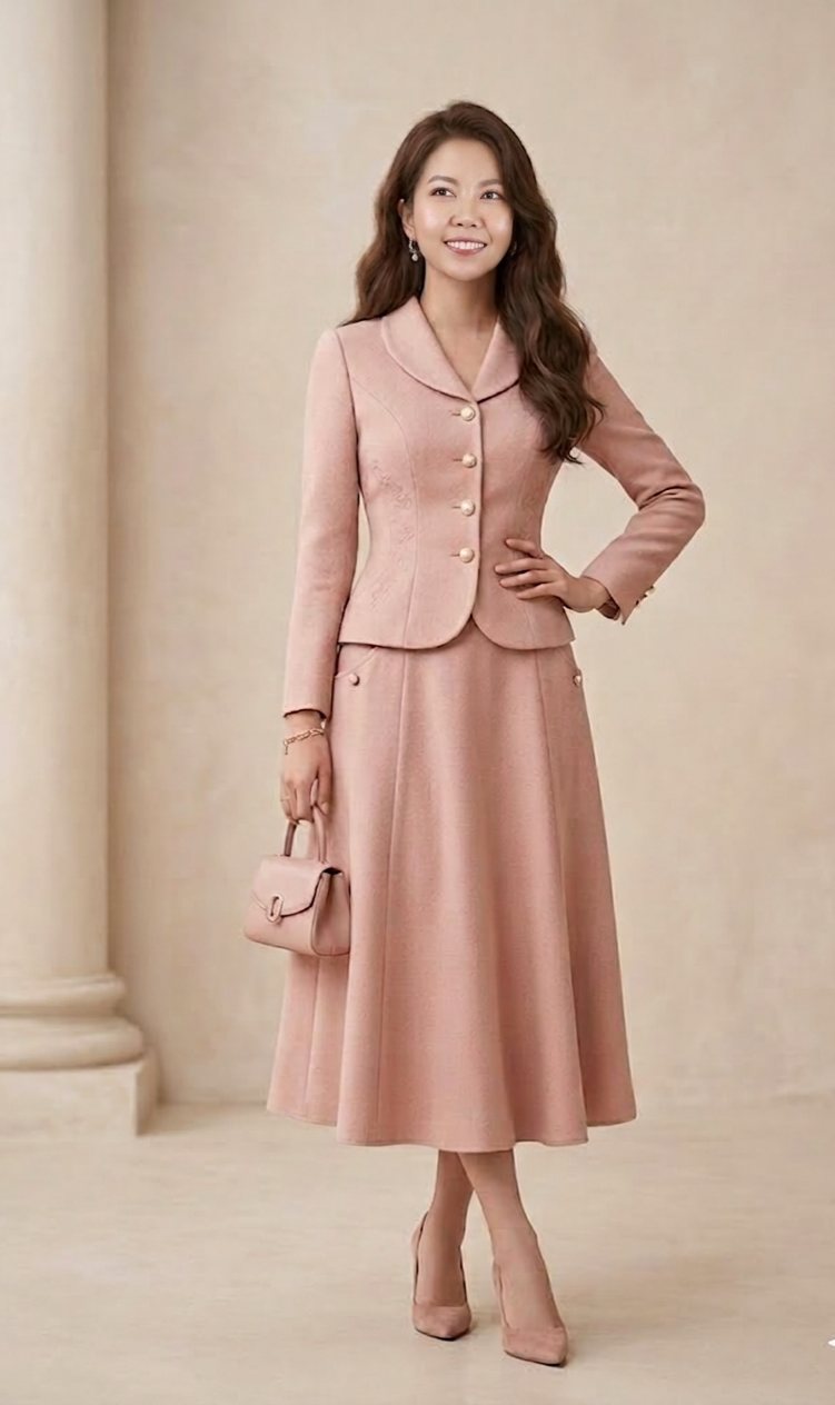 Tailored Jacket and A-line Dress Set (Demo)