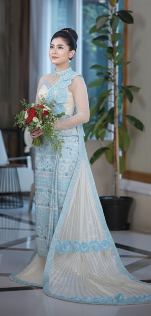 Myanmar traditional wedding dress (Demo)