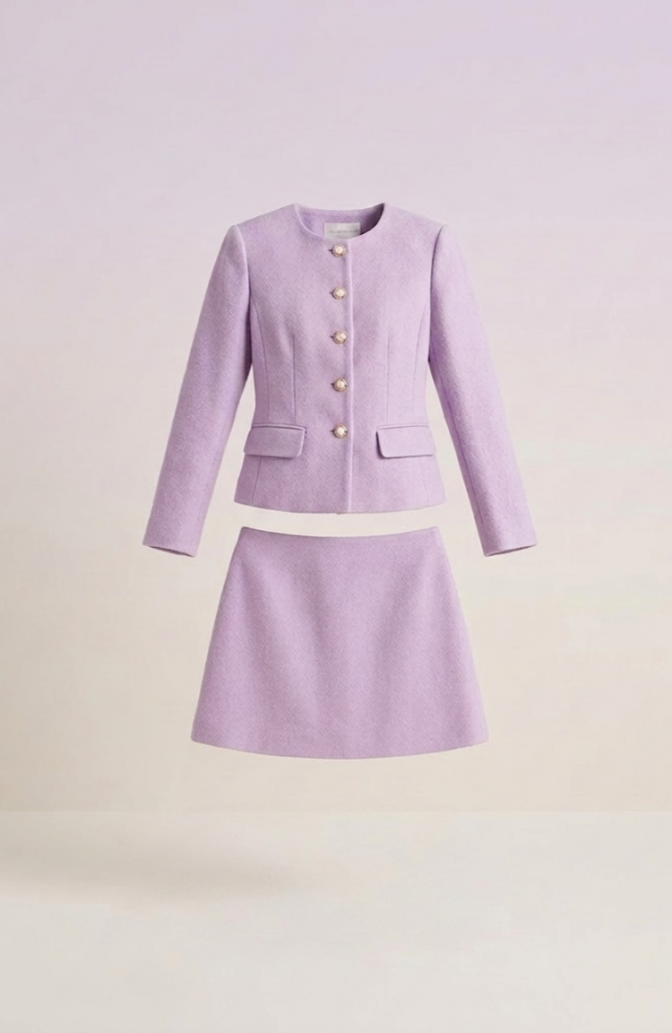 Women’s Two-Piece Skirt Suit (Cropped Jacket Set) (Demo)
